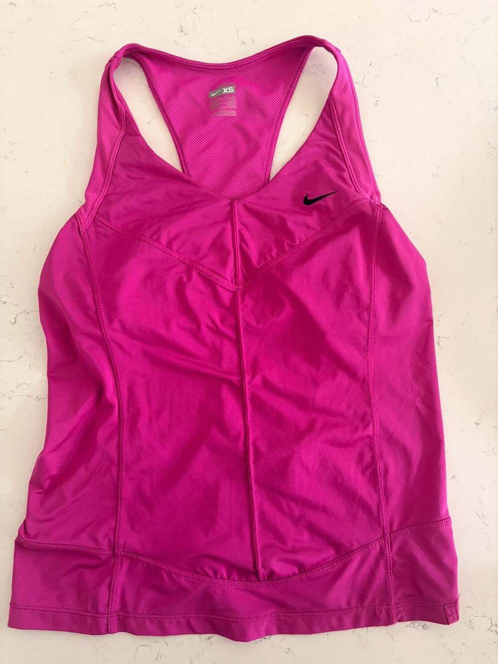 Nike Tennis Tank Top Size XS Pink Built In Bra